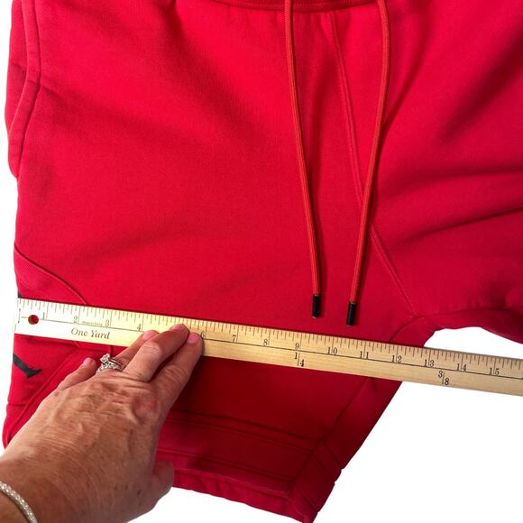 NIKE JORDAN Jumpman Logo Fleece Shorts Men's Small Red Drawstring Std-Fit READ* - Picture 11 of 14